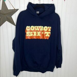 The Old West Cowboy Sh*t Navy Hoodie Size Extra Large
